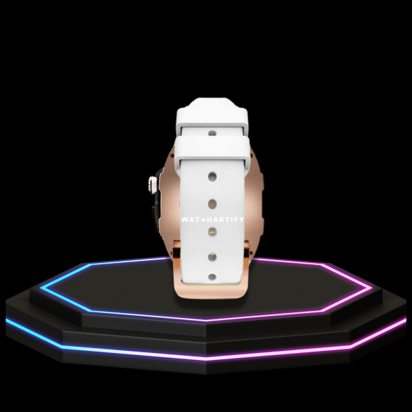 5 b82e7918 3f17 4c81 87be b95aa44d6bc7 1 Apple Watch Case 45MM - TITAN Series Rose Gold Dark Titanium | Snow White Rubber