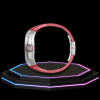 Apple Watch Case 44MM - TITANIUM CARBON Silver Series Titan | Scarlet Red Rubber