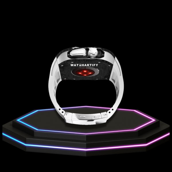 Apple Watch Ultra Case 49MM - TITAN Pro Series Luxury OYAMA Titan | Snow White Rubber