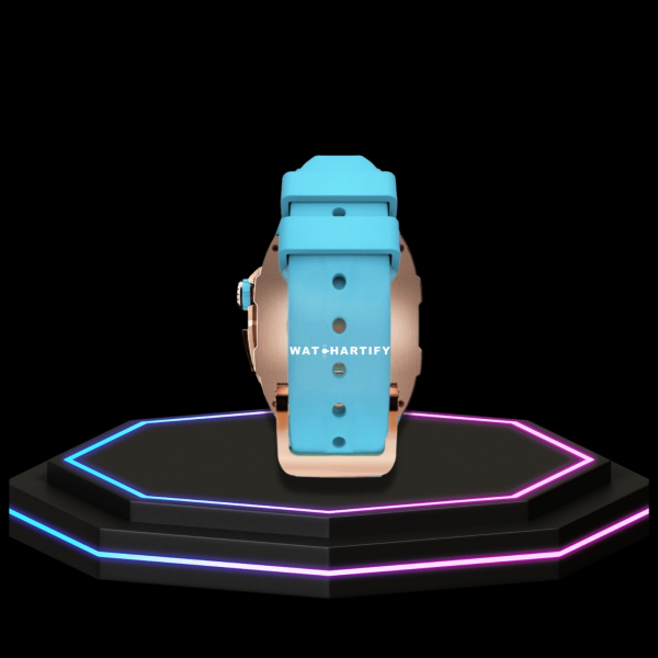 61 a137c4d9 e8c7 47bb 8ab0 c89aaaab4e55 Apple Watch Case 44MM - TITAN Series Rose Gold Titanium | Tiffany Blue Rubber