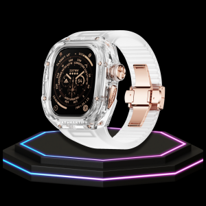 64 2358fe62 9297 4919 86b5 5aaaf92d0759 Apple Watch Ultra Case 49MM - CRYSTAL Pro Rose Gold Series Radiant | Crystal Frost Rubber