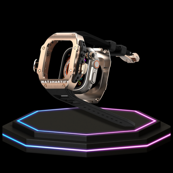 64 d3337314 dc8a 46a7 9b8a d4d302855a4e Apple Watch Ultra Case 49MM - Pro Series Captain Golden | Midnight Black Rubber