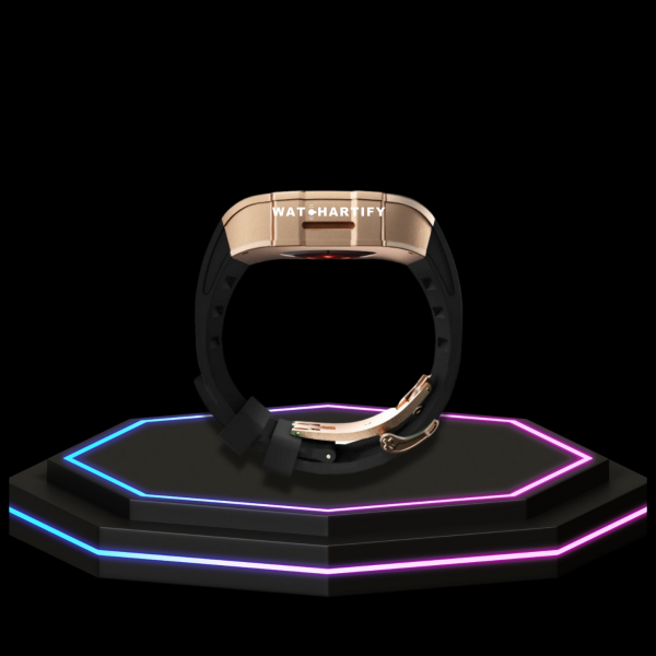 67 8fecd4b8 9fce 4246 99a7 f179a082210d Apple Watch Case 44MM - TITAN Series Rose Gold Titanium | Dark Rubber