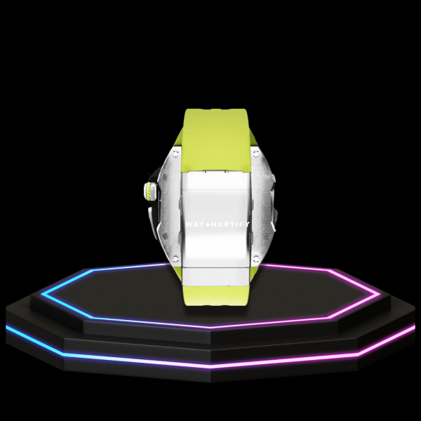 67 df6a323c 07e1 4b95 9a4f ad58e48c52b1 Apple Watch Ultra Case 49MM - TITAN Pro Series Silver Titan | Lime Green Rubber