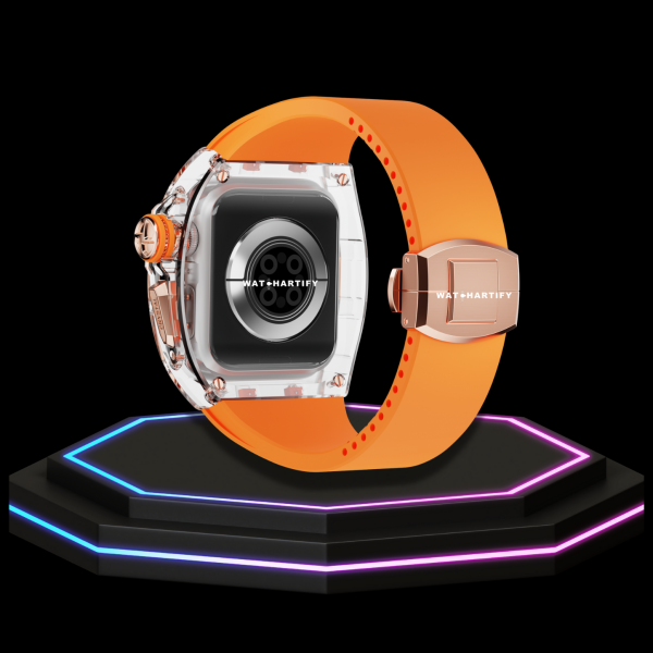 68 1 Apple Watch Case 45MM - CRYSTAL ROSE Series Radiant | Sunset Rubber