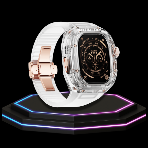 68 29ae12dd 0df9 47ec a4ab 42bbb0ea2f98 Apple Watch Ultra Case 49MM - CRYSTAL Pro Rose Gold Series Radiant | Crystal Frost Rubber