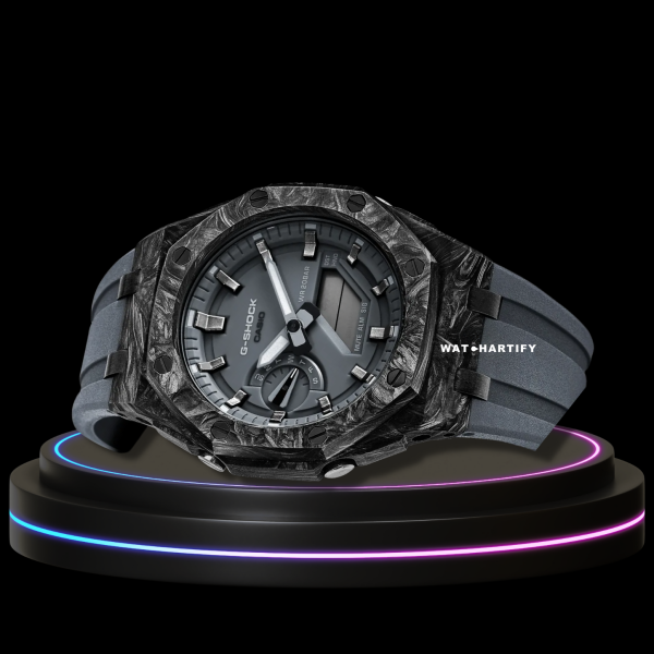 G-SHOCK Casio GA2100 | CARBON FIBER Series Carbon Fiber Mod Grey Dial Grey Marker | Grey Rubber
