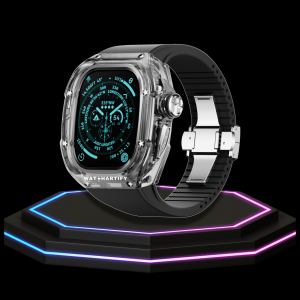 6 5e77eaa1 ec32 4d80 93b3 1a94fca04982 Apple Watch Ultra Case 49MM - CRYSTAL Pro Silver Series Eclipse | Midnight Black Rubber