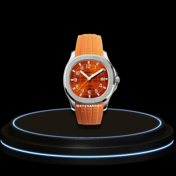 SEIKO Aquanaut Mod Collection Sunset Orange Dial NH35 Movement Orange Strap