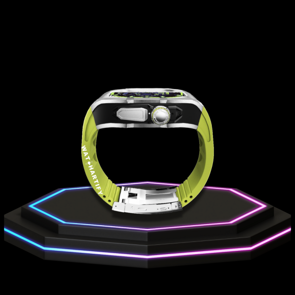 70 0ad139d8 c582 435f a164 b95a6b06c88a Apple Watch Ultra Case 49MM - TITAN Pro Series Silver Titan | Lime Green Rubber