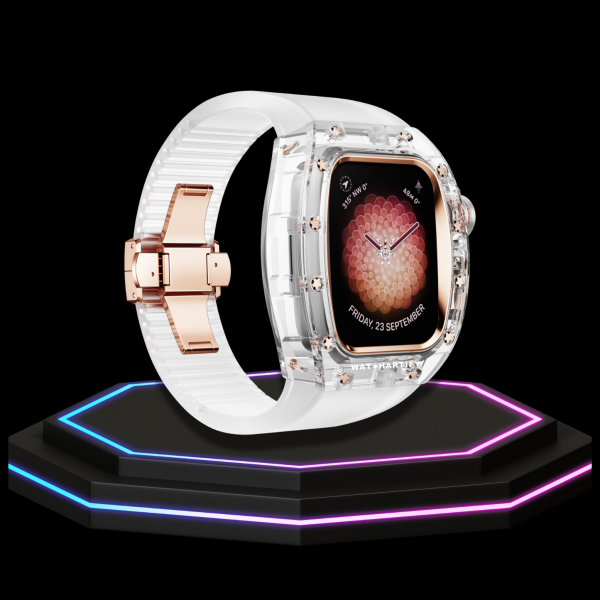 71 75c80111 538c 49e3 8997 32a9c05ff796 Apple Watch Case 44MM - CRYSTAL ROSE Series Radiant | Crystal Frost Rubber