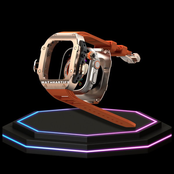 71 85080306 f3f0 4b0f a9f1 6883b18a2b1f Apple Watch Ultra Case 49MM - Pro Series Captain Golden | Sunset Orange Rubber
