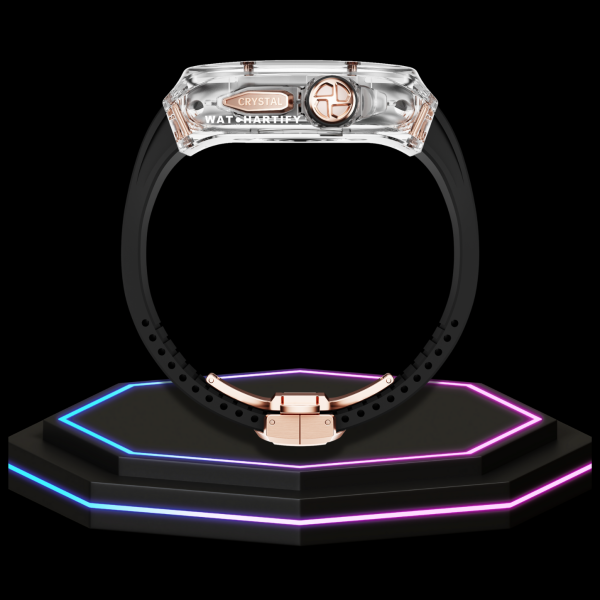 72 b5a458b9 6c12 46d5 9fcc 6ee1d20ee84e Apple Watch Ultra Case 49MM - CRYSTAL Pro Rose Gold Series Radiant | Midnight Black Rubber
