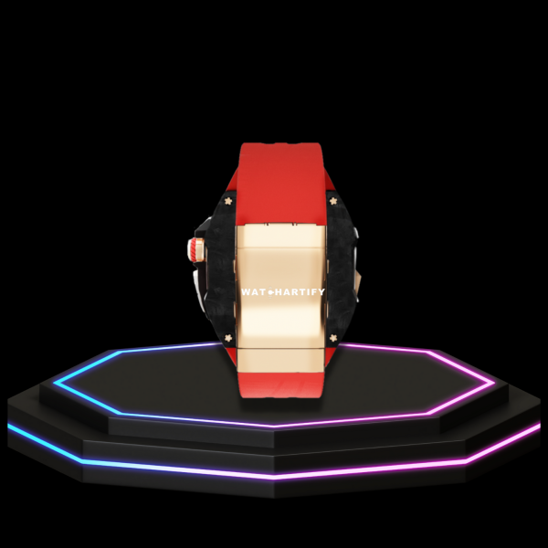 Apple Watch Ultra Case 49MM - TITAN Pro Series Luxury Royal Titan | Scarlet Red Rubber