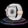 Apple Watch Ultra Case 49MM - CRYSTAL Pro Rose Gold Series Radiant | Snow White Rubber
