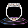 Apple Watch Ultra Case 49MM - CRYSTAL Pro Rose Gold Series Radiant | Snow White Rubber