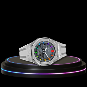 79 7758c8cf eb1c 454b 89c6 d27261fad8a6 G-SHOCK Casio GA2100 | Silver Series Grey Dial Rainbow Marker | Snow White Rubber