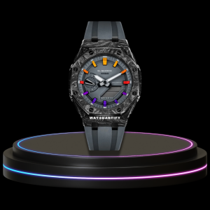 7 250cbb02 ee1c 4e79 80b9 ddb979fcc761 G-SHOCK Casio GA2100 | CARBON FIBER Series Carbon Fiber Mod Grey Dial Rainbow Marker | Grey Rubber