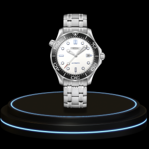 7 2bebdf75 734e 48d8 8c2d adb1ff876a92 SEIKO Mod Speedmaster Collection Snow White Dial NH35 Movement Silver Stainless Steel Strap