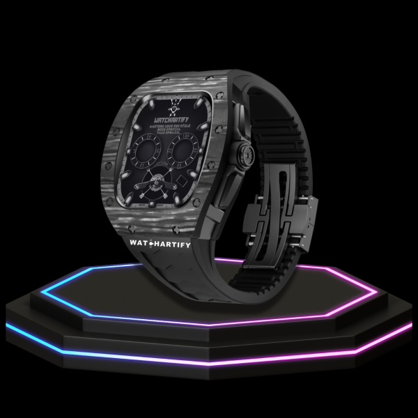 7 7c61ed0f e5b2 45ad b9db c838118ea0ec Apple Watch Case 45MM - TITANIUM CARBON Silver Series Black Panther | Midnight Rubber