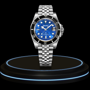 7 cfe5fe05 bcf0 4a49 baa4 c1d8ac8d931c SEIKO Mod Submariner Collection Deep Sea Blue Dial Midnight Black Bezel NH35 Movement Silver Stainless Steel Strap