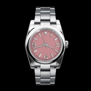 7 db5e0f3f 2975 46d0 b785 0b161bd1ee02 Watchartify Series Datejust 369Number Pink Face 36MM NH35 Movement Stainless Steel Strap