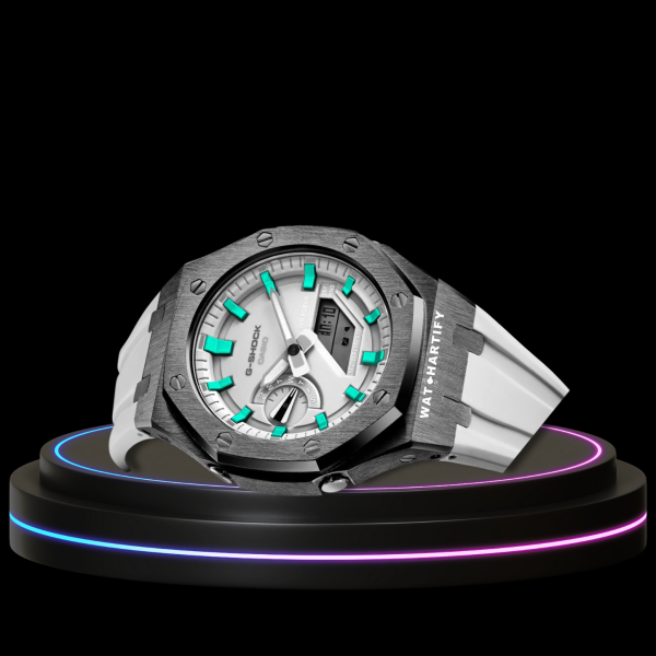 7 e690e8ac 4c4b 46a0 b2bb 0a49797c3593 G-SHOCK Casio GA2100 | Titanium Mini Series Snow White Dial Titanium Marker | Snow White Rubber