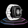 8 1 Apple Watch Case 45MM - CRYSTAL Silver Series Eclipse | Snow White Rubber