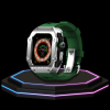 80 733f617f 99c2 462d a73e a5d44684f667 Apple Watch Ultra Case 49MM - Pro Series Captain Silver | Forest Green Rubber