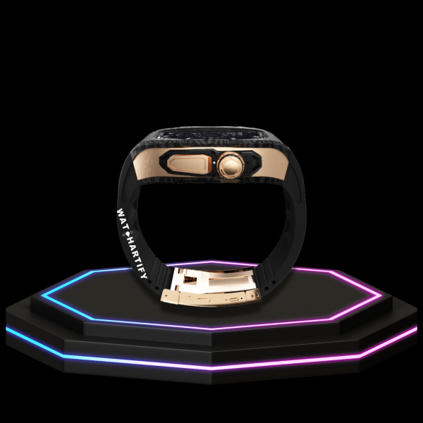 Apple Watch Ultra Case 49MM - TITAN Pro Series Luxury Royal Titan | Midnight Black Rubber