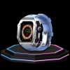 87 1a156a11 7c03 4d41 bc62 cd81dcb88bcd Apple Watch Ultra Case 49MM - Pro Series Captain Silver | Macaron Blue Rubber