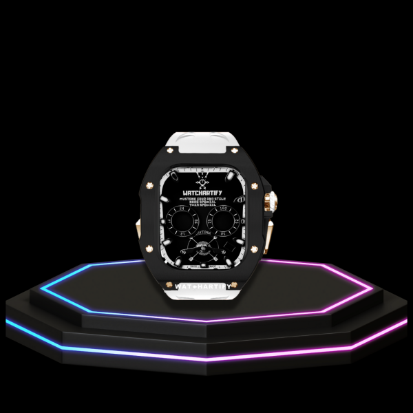 88 Apple Watch Ultra Case 49MM - TITAN Pro Series Royal Titan | Snow White Rubber