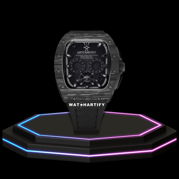 8 70e5d8ab 5d41 4823 8f7e 4ca567a3f5a7 Apple Watch Case 45MM - TITANIUM CARBON Silver Series Black Panther | Midnight Rubber