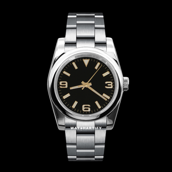 Watchartify Series Datejust Rose Gold 369Number Dark Face 36MM NH35 Movement Stainless Steel Strap