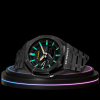 8 fde9aa59 c55e 45b8 8604 835ac14e9328 G-SHOCK Casio GA2100 | Black Series Midnight Black Dial Tiffany Blue Marker | Dark Stainless Steel Strap