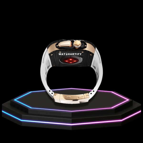 Apple Watch Ultra Case 49MM - TITAN Pro Series Luxury Royal Titan | Snow White Rubber