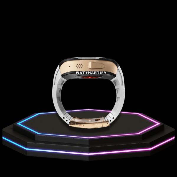 91 Apple Watch Ultra Case 49MM - TITAN Pro Series Royal Titan | Snow White Rubber