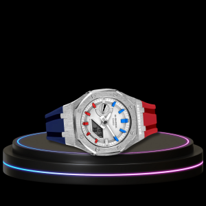 91 3a8c1011 57f5 4c77 8be5 fb55b2135990 G-SHOCK Casio GA2100 | Silver Series Snow White Dial | Deep Blue Mix Red Rubber