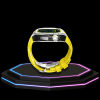 Apple Watch Case 44MM - TITAN Series Silver Midnight Black Titanium | Yellow Rubber