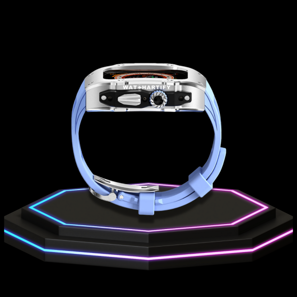 92 f5822d91 e169 4d27 ad75 48f0932ce862 Apple Watch Ultra Case 49MM - Pro Series Captain Silver | Macaron Blue Rubber