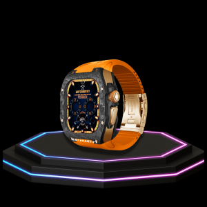94 76272bd9 e292 4f74 9fc0 1504020a4a2e Apple Watch Ultra Case 49MM - TITAN Pro Series Luxury Royal Titan | Sunset Orange Rubber