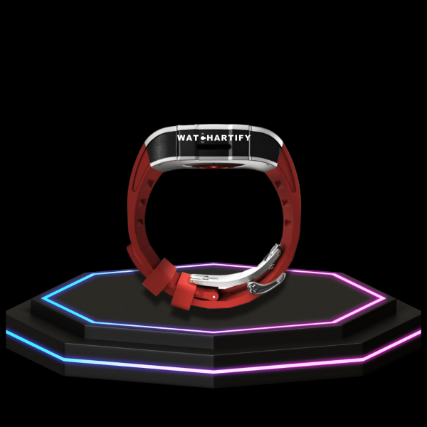 95 3a1408e0 ad1e 4344 85af f8c476cfe000 1 Apple Watch Case 45MM - TITAN Series Silver Midnight Black Titanium | Red Rubber