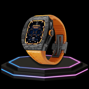 95 46d6ce7a 5d2c 448a 8ef9 089b44e8e573 Apple Watch Case 45MM - TITANIUM CARBON Silver Series Black Panther | Sunset Rubber