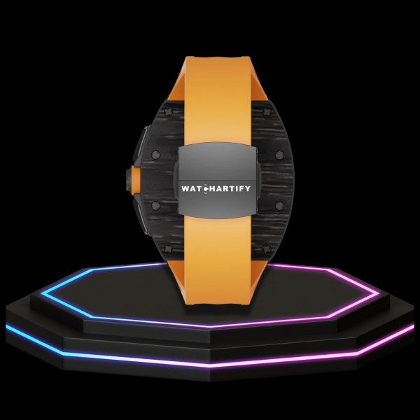 Apple Watch Case 45MM - TITANIUM CARBON Silver Series Black Panther | Sunset Rubber