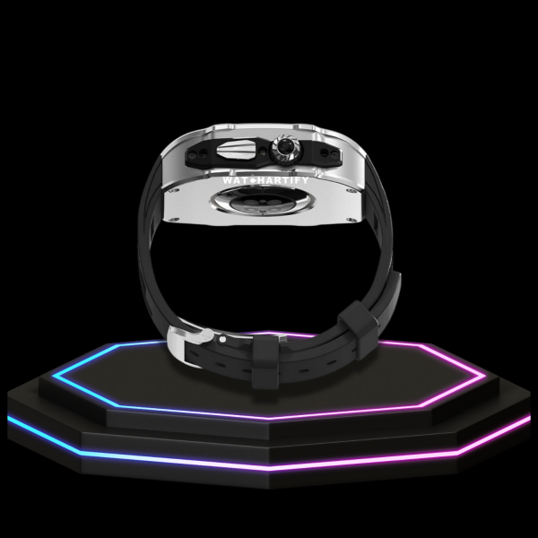 97 ed0735ae 624d 41b7 bd32 ae29ec536263 Apple Watch Ultra Case 49MM - Pro Series Captain Silver | Midnight Black Rubber