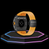 Apple Watch Case 45MM - TITANIUM CARBON Silver Series Black Panther | Sunset Rubber