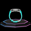 Apple Watch Case 45MM - ICE Series Transparent | Fluorescent Tiffany Blue Rubber
