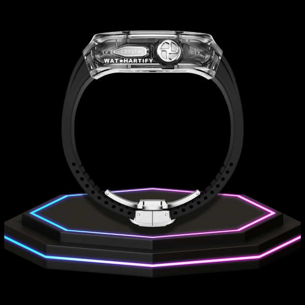 9 3f68bb3e 3918 47f0 a949 e903dabd8dd4 Apple Watch Ultra Case 49MM - CRYSTAL Pro Silver Series Eclipse | Midnight Black Rubber
