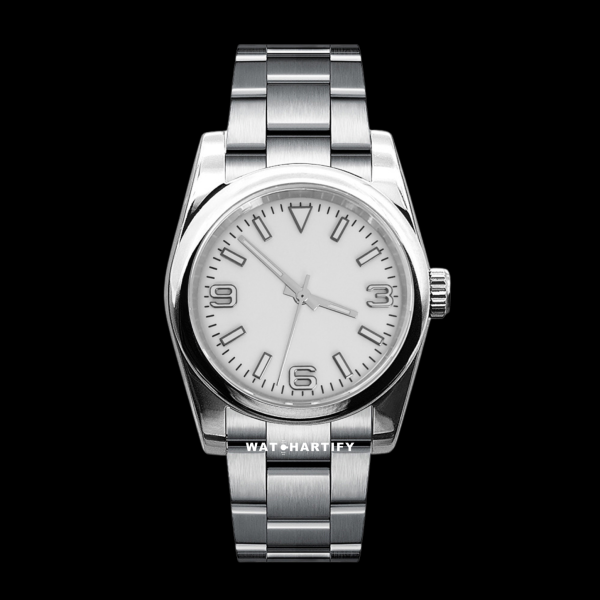 9 90509402 d8b0 4d57 9c8e e7fefa299f78 Watchartify Series Datejust 369Number Snow White Face 36MM NH35 Movement Stainless Steel Strap