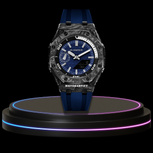 9 d1b2d85b 83a7 42cf a0e8 43fecd19ac09 G-SHOCK Casio GA2100 | OFFSHORE Series Carbon Fiber Mod Grey Blue Snow White Dial | Blue Rubber